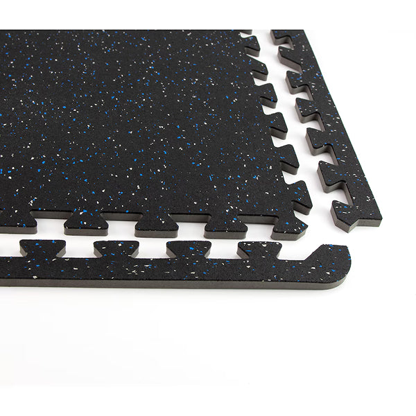 FloorPops Scoria Rubber Interlocking Tiles 4 ft 1 in. x 4 ft 1 in. Black Rubber Interlocking Floor Tiles