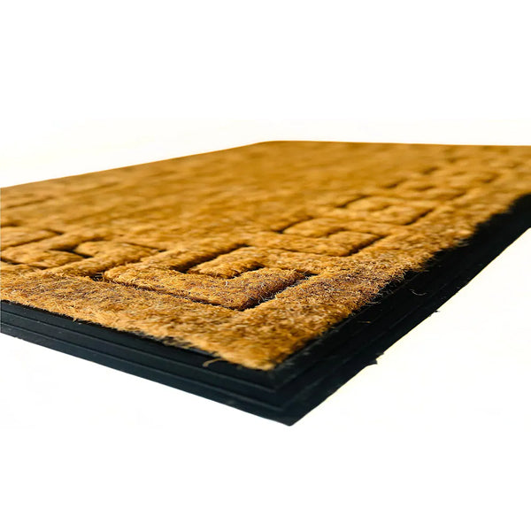Home Decor Inc. 24-inch x 36-inch Rubber Backed Natural Greek Key Coir Outdoor Doormat