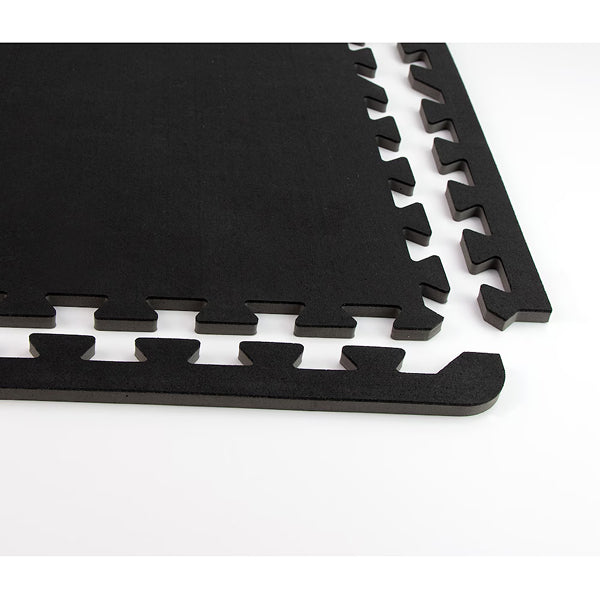 FloorPops 24-inch x 24-inch Black Obsidian Interlocking Rubber Tiles
