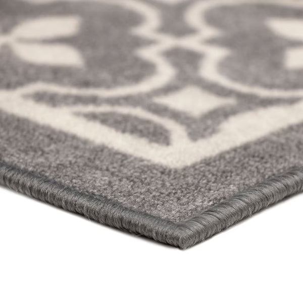 Multy Home Jinnah Grey Printed Decorative Mat – 3 x 4 ft, Non-Slip, Indoor