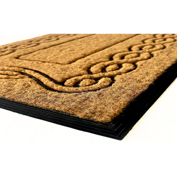 Home Decor Inc. Natural Scroll Coir Outdoor Door Mat – 24" x 36"