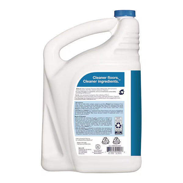 Bona PowerPlus 3.78 L Hardwood Floor Deep Cleaner Refill – Ready-to-Use, Oxygenated, Eco-Friendly