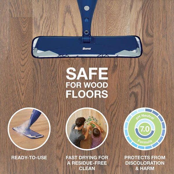 Bona 28.75 oz. Hardwood Floor Cleaner Cartridge – Ready-to-Use, Plant-Based, Safer Choice Certified