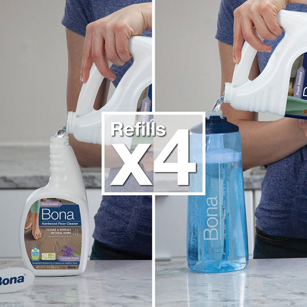 Bona Hardwood Floor Cleaner Lavender Thyme 3.78L – Plant-Based, Safer Choice Certified Floor Cleaner