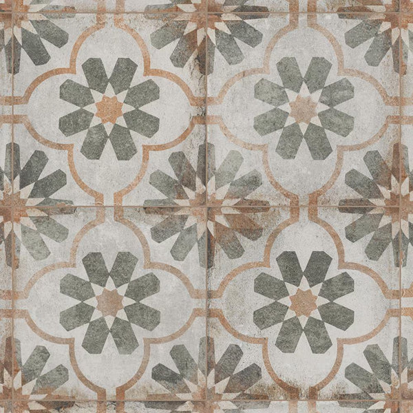 Merola Tile D’Anticatto Decor Florence Porcelain Floor and Wall Tile 8.75 inch x 8.75 inch x 0.38 inch – 11.25 sq. ft./Case, Matte Textured Rustic Finish