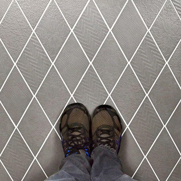 Merola Tile Rhombus Dark Grey 5-1/2-inch x 9-1/2-inch Semi-Gloss Porcelain Floor and Wall Tile (11.68 sq. ft. / case)