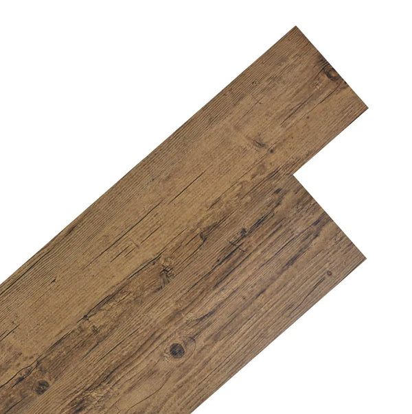 Walnut Brown Laminate Plank Flooring – 6" x 36", 0.08" Thick, PVC, 54 Sq. Ft., DIY-Friendly