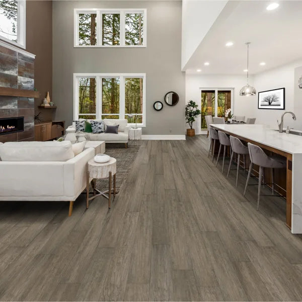 Versaclic Antique Sawmill Oak 22.8 cm (9 in.) Rigid Core Vinyl Plank – 1 Box: 14.73 sq. ft.