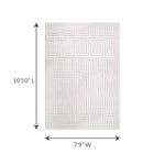 Charger l'image dans la visionneuse de galerie, Latitude Run Dovetail Geometric Natural High Low Indoor Outdoor Rug – 7'9" x 10'10"