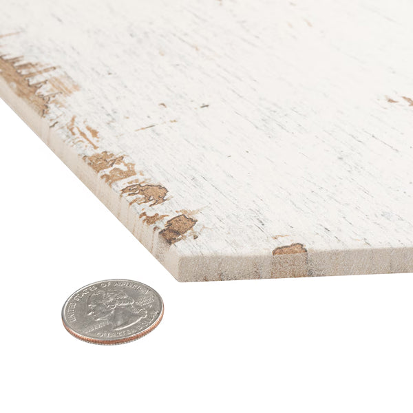 Merola Tile Retro Hex Blanc Porcelain Tile 14.13 inch x 16.25 inch – 11.05 sq. ft. per Case Matte Wood Look Finish