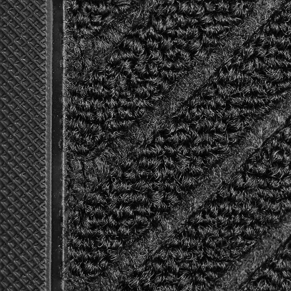 Multy Home 4 ft. x 6 ft. Parquet Embossed Black Doormat