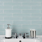 Load image into Gallery viewer, Merola Tile Chester Acqua 2 inch x 10 inch Ceramic Wall Tile 13.44 sq ft/case – Glossy Subway Finish