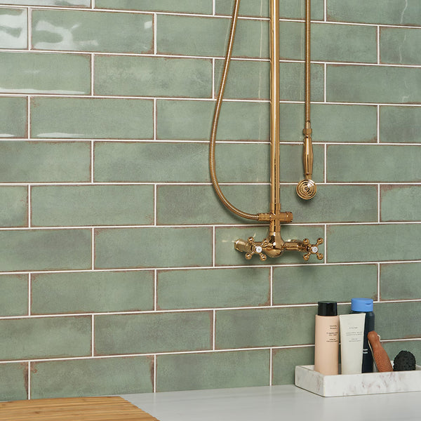 Ivy Hill Tile Santa Fe Green 3.93 inch x 11.96 inch Polished Ceramic Wall Tile (10.76 sq. ft./case)