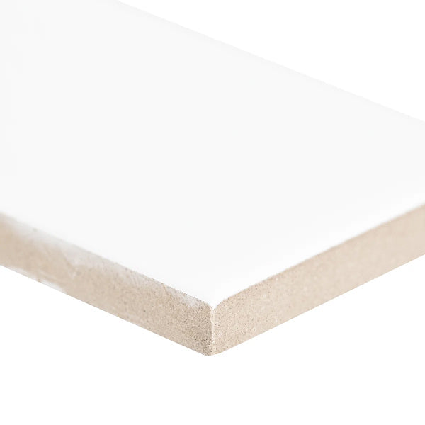 Illume Cloud White 4 in. x 16 in. Glossy Ceramic Wall Tile