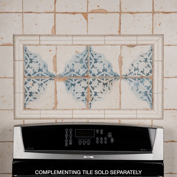 Merola Tile Artisan Blanco 13 inch x 13 inch Ceramic Floor and Wall Tile – 12.2 sq ft per Case, Vintage Spanish Style Stone Look Matte Finish