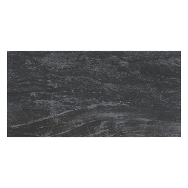 MSI Durban Anthracite Porcelain Tile 10 mm Thick 24 inch x 48 inch 16 sq. ft./case Polished Marble Look