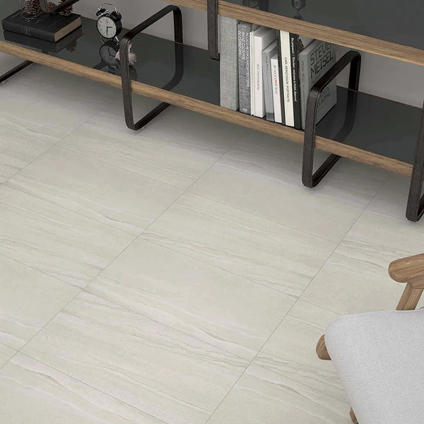 Carrelage en porcelaine PAROS, 29,97 cm x 59,94 cm, Blanc