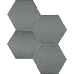 Charger l'image dans la visionneuse de galerie, Carreau mural en céramique pressée brillante hexagonale Anatolia Teramoda Charcoal 15 cm – 0,62 m²/caisse Gris foncé brillant