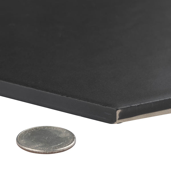 Merola Tile Hexatile Matte Nero Porcelain Tile 0.37 inch Thick 7 inch x 8 inch 7.67 sq ft/case Matte Hexagon