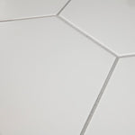 Load image into Gallery viewer, Merola Tile Textile Basic Hex White Porcelain Tile 8.63 inch x 9.88 inch – 11.5 sq. ft. per Case Glossy Stone-Look Finish