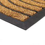 Charger l'image dans la visionneuse de galerie, StepGuard Faux Coir Ribbed Halfmoon Door Mat 18 inch x 30 inch Beige – Non-Slip Outdoor Entrance Mat