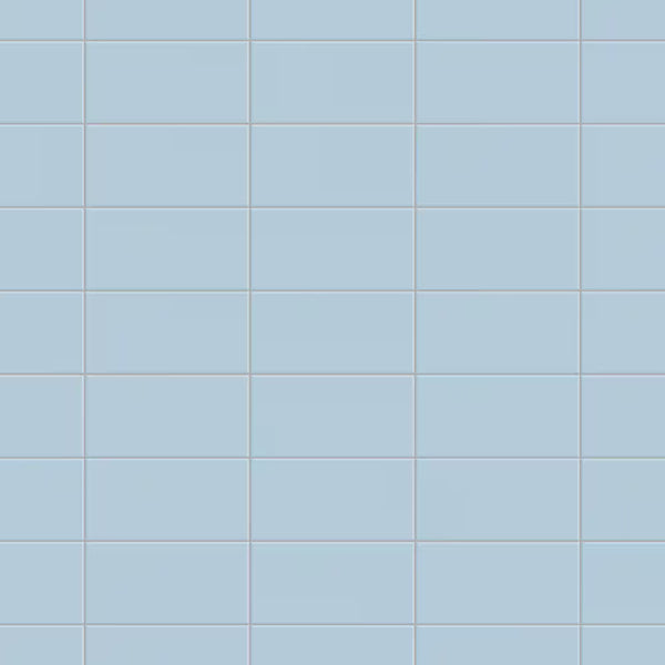 Merola Tile Projectos Sky Blue Ceramic Floor and Wall Tile 0.22 inch Thick 3.88 inch Wide 11.0 sq. ft. per Case – Glazed Matte Subway Finish