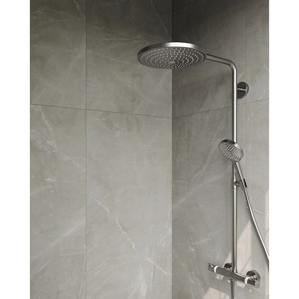 Grizzly Surfaces Primo Grey Porcelain Tile 24 inch x 24 inch 16 sq. ft./case Matte Rectified Marble Look Finish