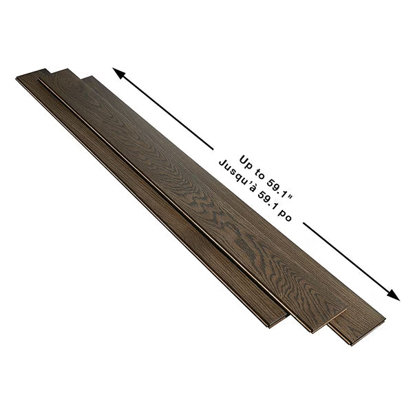 Plancher en bois franc massif Malibu Wide Plank French Oak Boca Raton, épaisseur de 3/4 po, largeur de 5 po (22,60 pi²/boîte)
