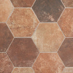 Load image into Gallery viewer, Ivy Hill Tile Hayes Marron 8 inch x 9.44 inch Matte Porcelain Floor and Wall Tile – 9.84 Sq. Ft. per Case, Hexagon Tile, Matte Finish