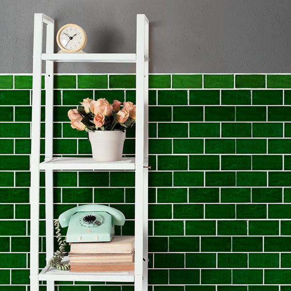 Merola Tile Viva Antic Verde 3 inch x 6 inch Ceramic Wall Tile 0.13 sq. ft./each – Glossy Smooth Finish