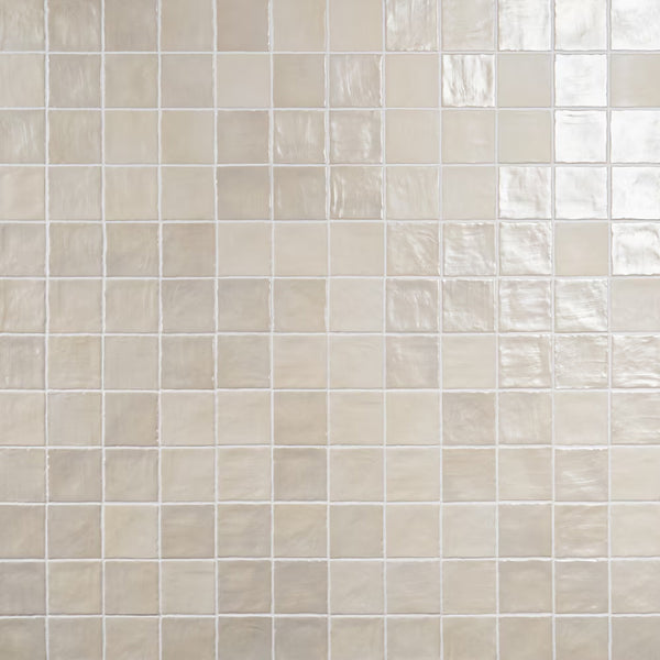 Ivy Hill Amagansett Cream Mixed Finish Ceramic Wall Tile 4 inch x 4 inch 0.35 inch Thick 5.38 sq ft/case