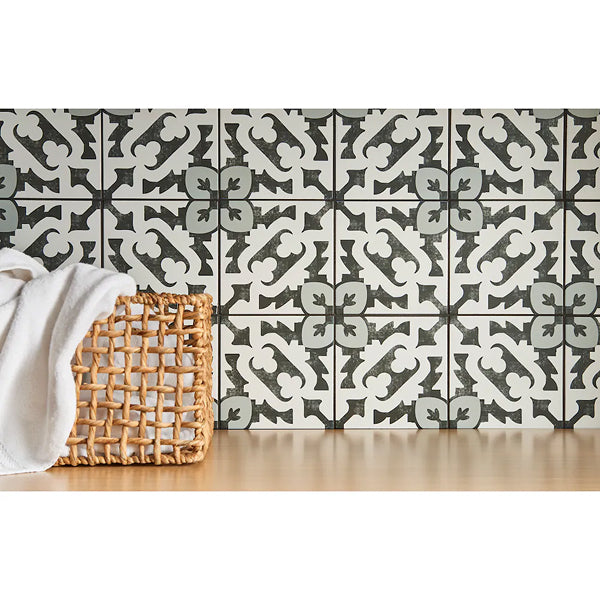 MSI Stone ULC Brina Porcelain Tile 0.35 inch Thickness 8 inch Width 5.16 sq. ft. Coverage Matte Patterned Floor and Wall Tile