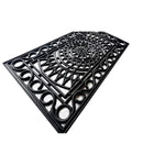 Charger l'image dans la visionneuse de galerie, Home Decor Inc. 18 inch x 30 inch Black Iron-II Wrought Rubber Outdoor Doormat – Non-Slip Recycled Rubber Entrance Mat