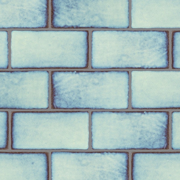 Merola Tile Antic Special Agua Marina Ceramic Wall Tile 0.38 inch Thick 3 inch Wide 4 sq. ft. per Case – Glazed Handmade Subway Finish