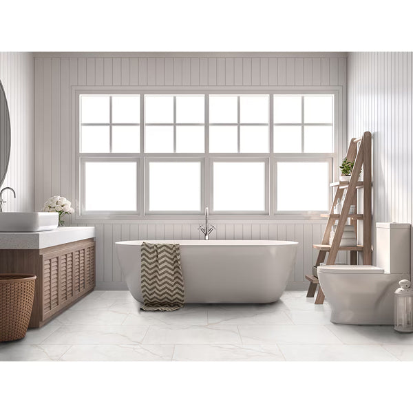 MSI Stone ULC Brighton Gold Matte Porcelain Floor and Wall Tile 12 inch x 24 inch x 0.39 inch – 16 sq. ft./Case, Marble Look Finish