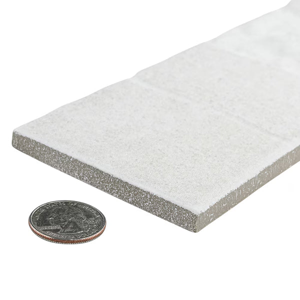 Merola Tile Blend White 3.25 inch x 17.5 inch Porcelain Wall Tile – 9.6 Sq. Ft./Case – Textured Stone Look Finish