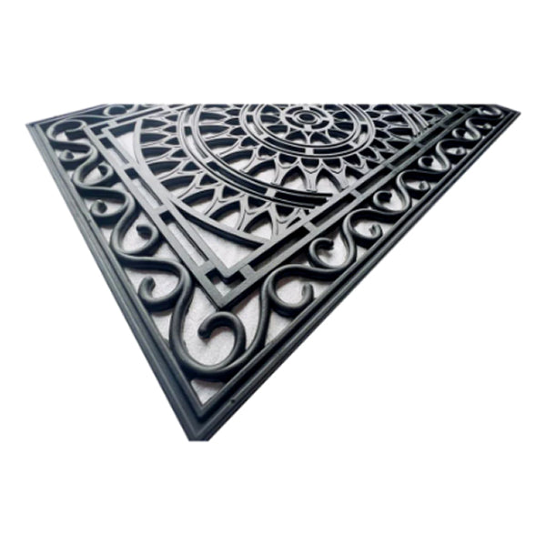 Home Decor Inc. 24-inch x 36-inch Black Iron-IV Wrought Rubber Outdoor Doormat