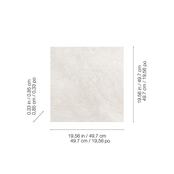Anatolia Lumino Ivory Porcelain Tile – 0.34 inch Thick, 20 inch x 20 inch, 15.93 sq.ft/Case – Matte Natural Stone Look Finish