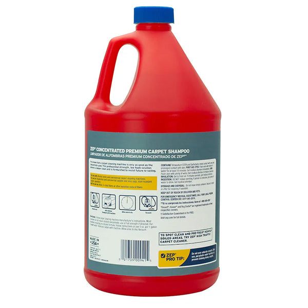Zep Concentrated Premium Carpet Shampoo 1 GAL – Professional Carpet Cleaner