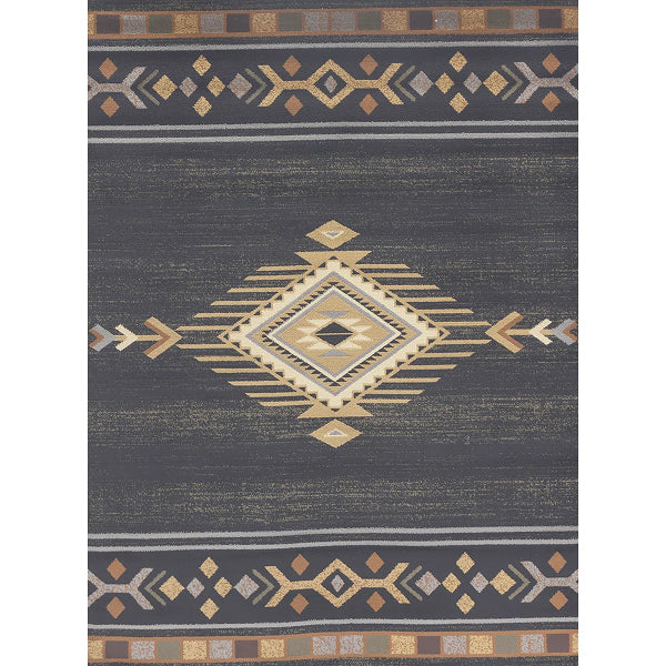 Tribes Black Southwest Area Rug