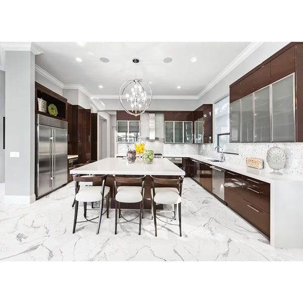 Anatolia Statuario Porcelain Tile 0.35 inch Thick 12 inch x 24 inch 15.5 sq ft/case Polished Rectified