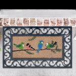 Charger l&#39;image dans la visionneuse de galerie, IH Casa Decor Casa Modern 18-Inch x 30-Inch Rubber &amp; Coir Mat Birds On Branch
