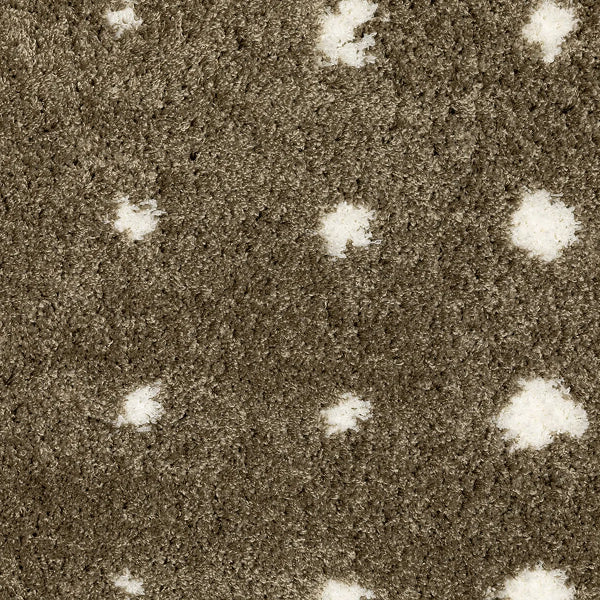 Delfine Geometric Dots Mink Brown/ Ivory Area Rug