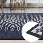 Load image into Gallery viewer, Multy Home 2-ft. x 5-ft. Wikki Tribal Printed Decorative Mat, Navy
