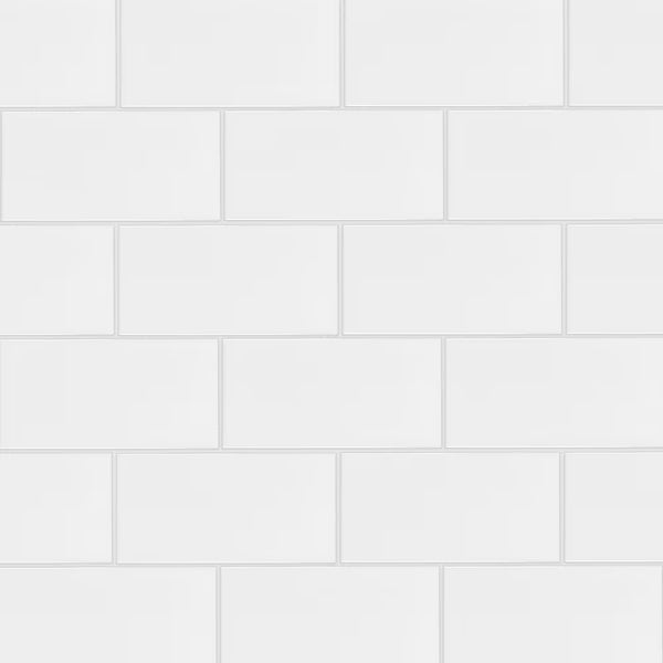 Anatolia Metro White Matte Pressed Ceramic Wall Tile 0.28 inch Thick 2.95 inch W 10.66 sq ft/case