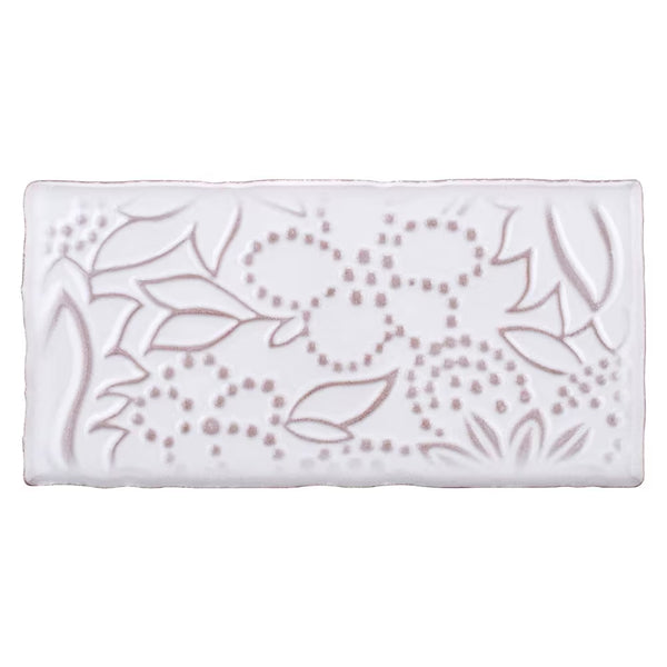 Merola Tile Antic Feelings Milk 3 inch x 6 inch Ceramic Wall Tile – 4 sq.ft./case Glossy Patterned Finish