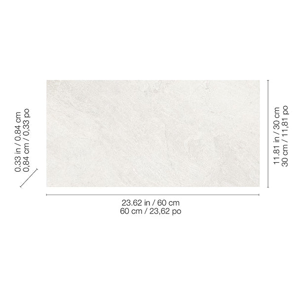 Anatolia Lumino Ivory Heritage Texture Glazed Porcelain Tile 12 inch x 24 inch 15.5 sq. ft./Case Matte Textured Stone Look Floor and Wall Tile