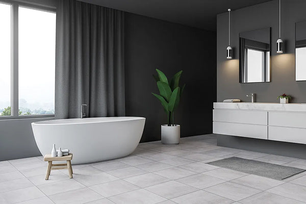 PIETRA Porcelain Tile, 12 in x 12 in, Bella Bianco