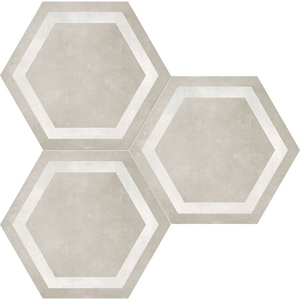 Anatolia Artisano Noce Hexagon Frame Porcelain Floor & Wall Tile 0.35 inch Thick x 6.89 inch Wide – 2.8 sq. ft./Case, High Definition Matte Finish