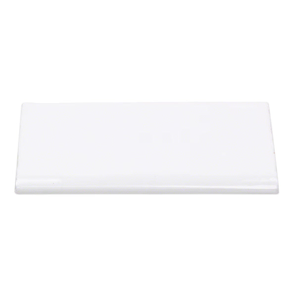 Ivy Hill Tile Catalina White 3 inch x 6 inch Polished Ceramic Bullnose Wall Tile Trim 0.22 sq ft/each – Glossy Finish